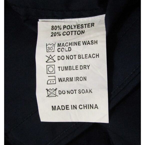 Double Pump Men's Dress Shirt Black Long Sleeves Collar Barrel Cuffs Size 2XL - Picture 5 of 5